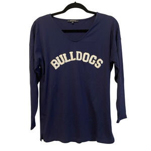 Butler Bulldogs Shirt Womens Size Small Chenille Spellout‎ Long Sleeve NCAA NEW